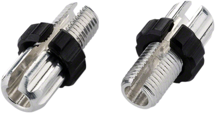 Jagwire M10 Slotted Adjusting Barrel - Aluminum, Bag of 10, Silver/Black