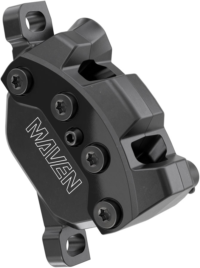 SRAM Maven Silver Disc Brake Caliper Assembly - Front/Rear, Post Mount, 4-Piston, Black, B1