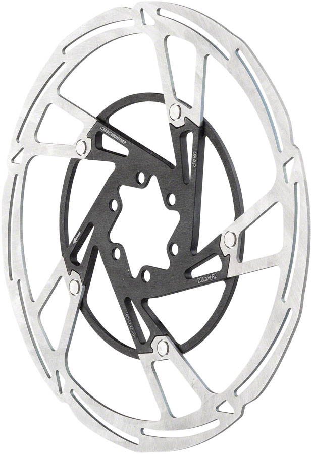 Jagwire Pro LR2 Disc Brake Rotor - 203mm, 6-Bolt, Silver/Black