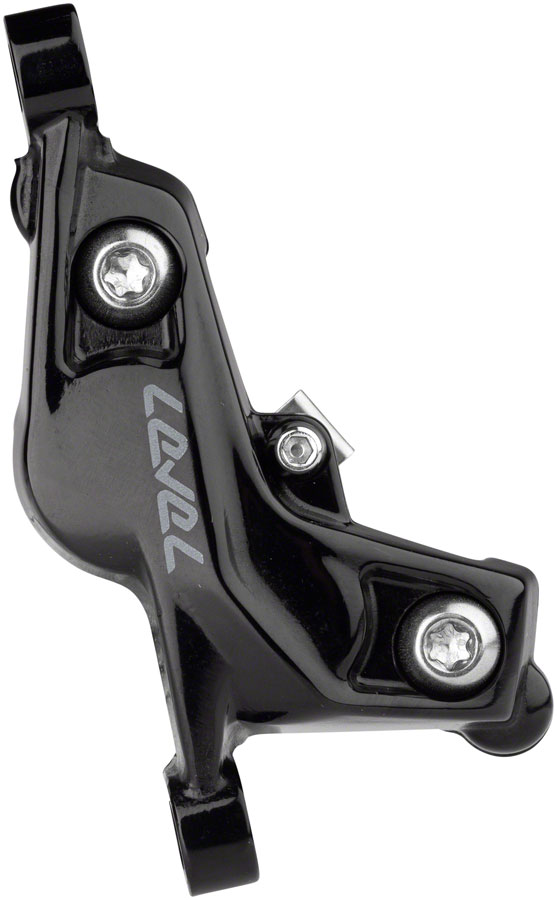 SRAM Level Silver Stealth Disc Brake Caliper Assembly - Front/Rear, Post Mount, 4-Piston, Black, C1