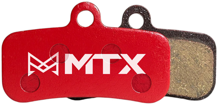 MTX Red Label RACE Disc Brake Pads - Ceramic/Kevlar Compound, Shimano and TRP MTB, 4-Piston, Single Set