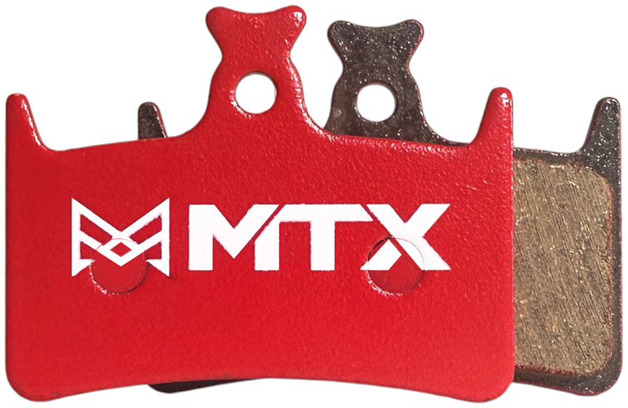 MTX Red Label RACE Disc Brake Pads - Ceramic/Kevlar Compound, Hope Tech 3 and Tech 4 E4 and RX4, 4-Piston, Single Set