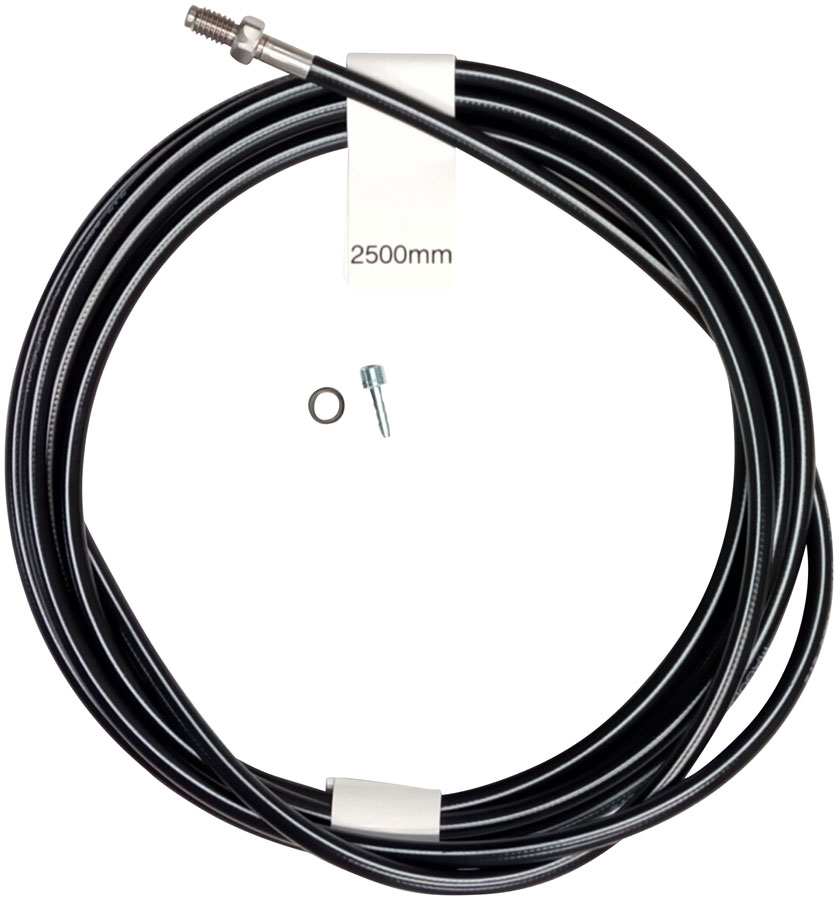 Magura Hydraulic Brake Hose - 2500mm, Straight Line Fitting, Black