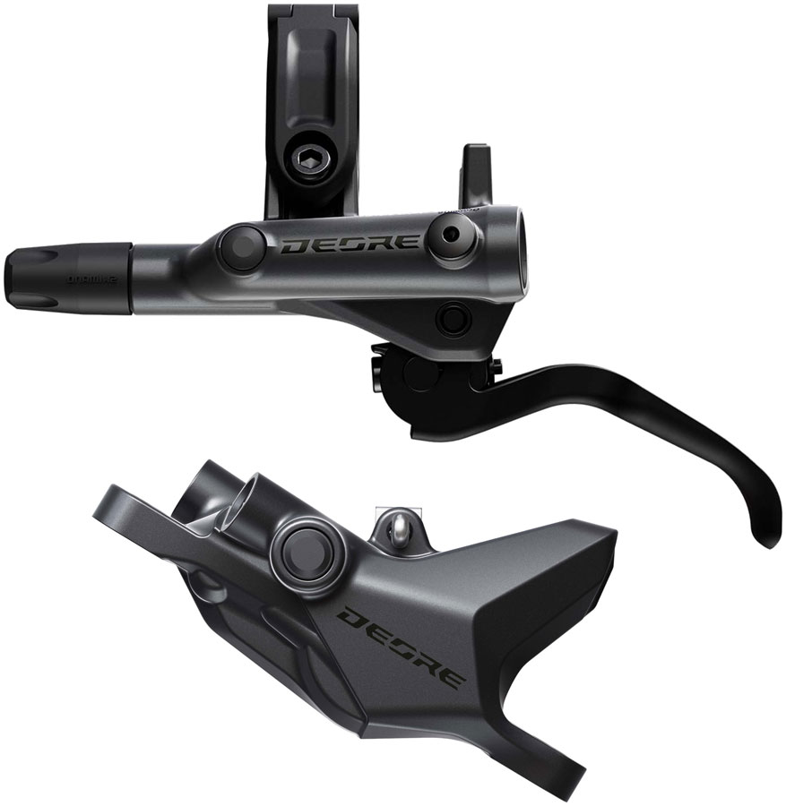Shimano Deore M6200 Disc Brake and Lever - Left/Front, Post Mount, 2-Piston Caliper, SM-BH90-SS Hose, Metal Pads, Gray/Black