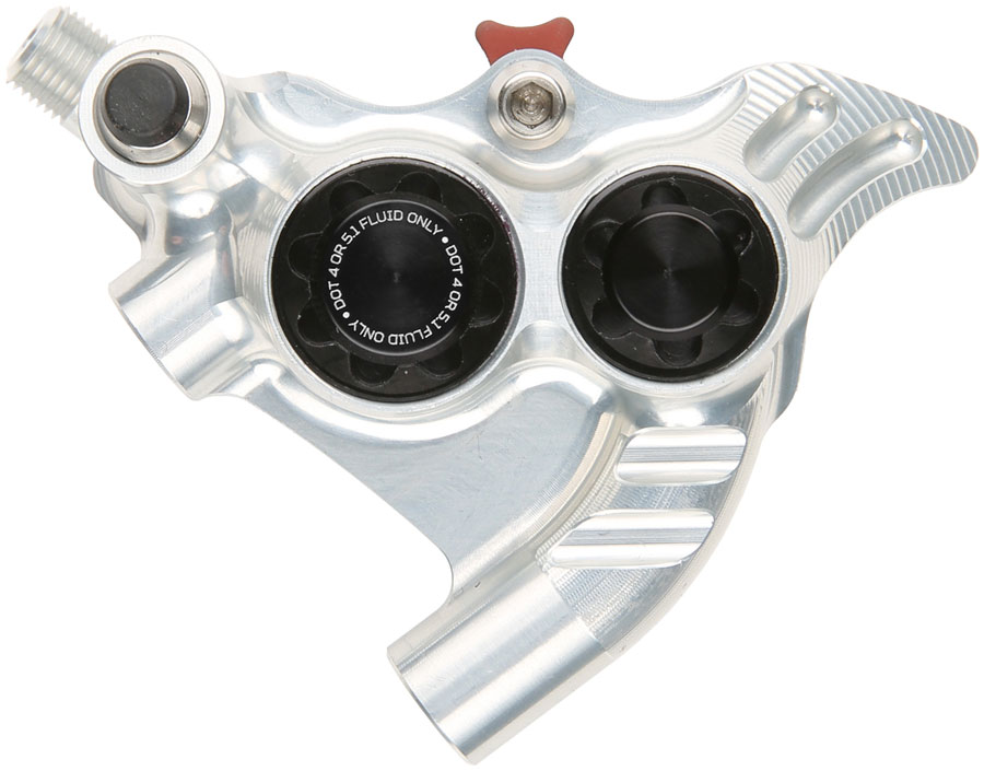 Hope RX4+ SL Disc Brake Caliper - Rear Flat Mount Direct, +20mm, DOT Type, Silver