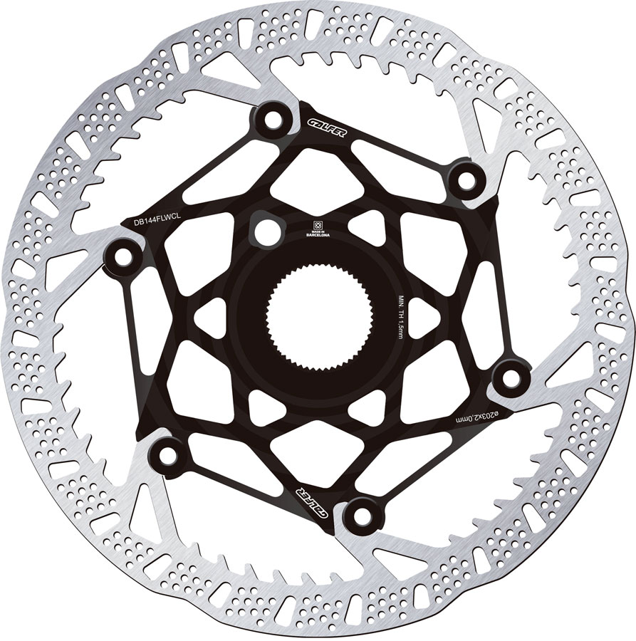 Galfer Shark Evo Disc Brake Rotor - 203mm x 2.0mm, Centerlock, Black