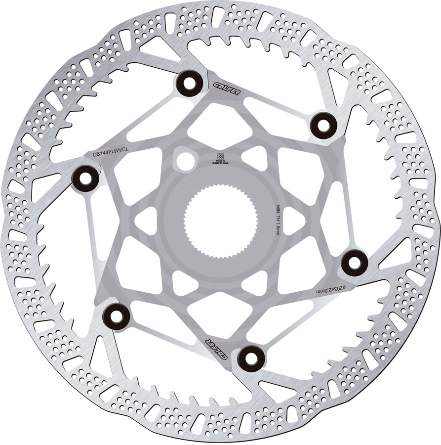 Galfer Shark Evo Disc Brake Rotor - 203mm x 2.0mm, Centerlock, Raw