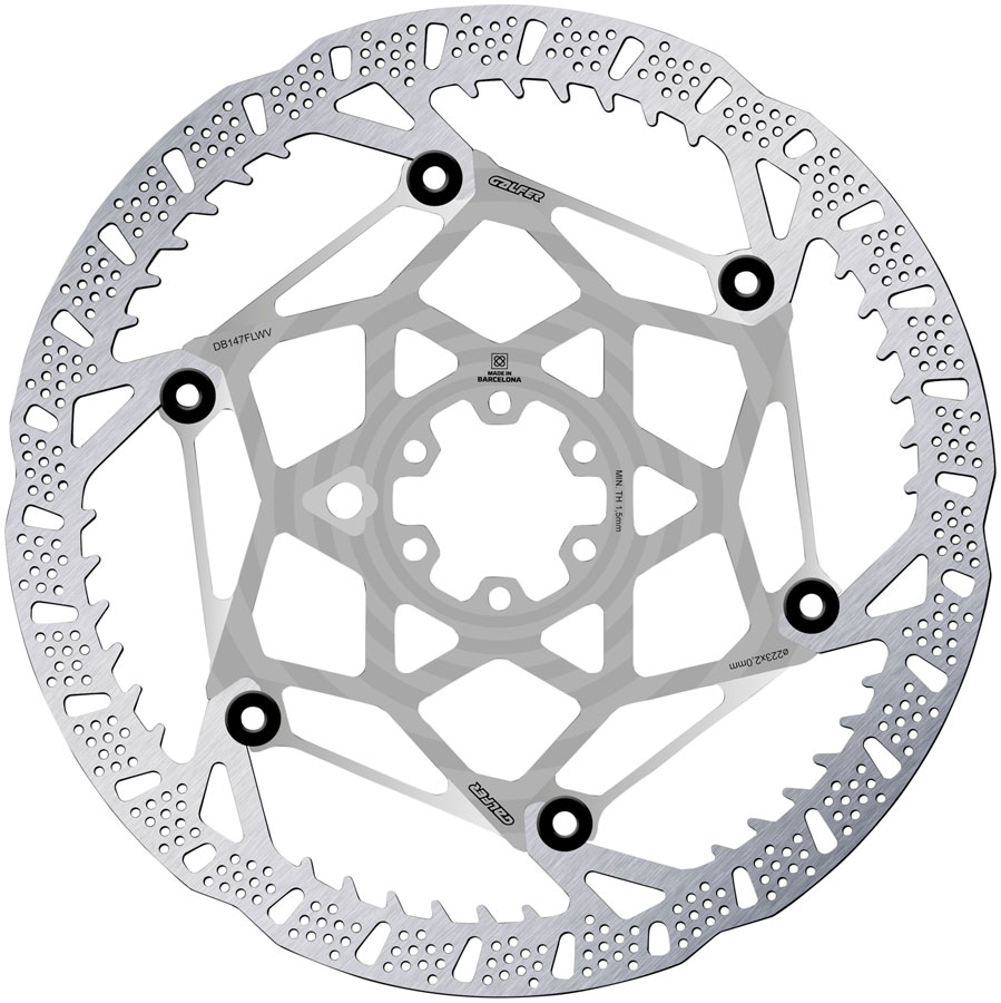 Galfer Shark Evo Disc Brake Rotor - 223mm x 2.0mm, 6-Bolt, Raw