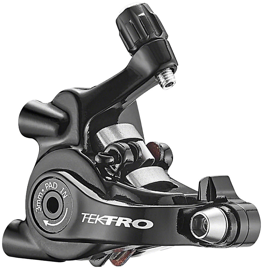 Tektro MD-C550 Dual-Piston Cable Actuated Mechanical Flat Mount Disc Caliper for Road Short-Pull Levers, Black