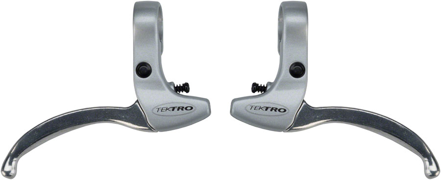 Tektro CL332RS 3-Finger Alloy Linear Pull Brake Lever Set Silver
