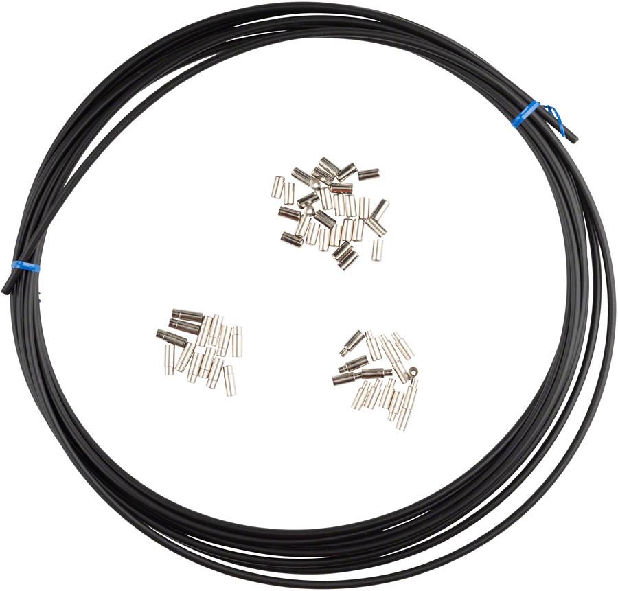 Shimano SIS SP51 Derailleur Housing - 5mm x 25ft, Includes End Caps, Black