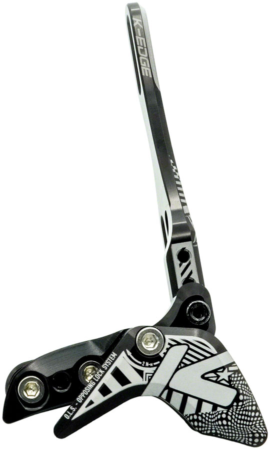 K-EDGE 1x Race W Chain Guide - For Single Chainring, Water Bottle Attachment Point, Black/White