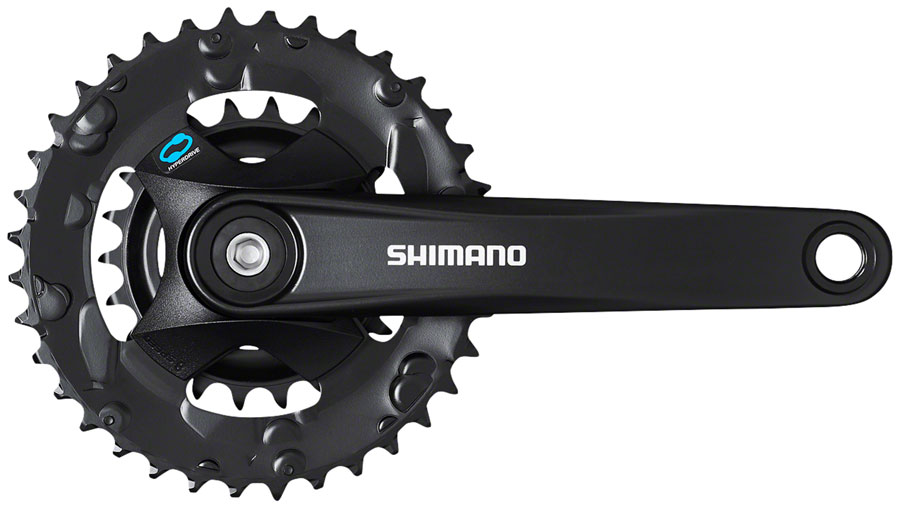 Shimano FC-M315-B2 Crankset - 170mm, 7/8-Speed, Riveted, JIS Square Taper Spindle Interface, 48.8mm Chainline, Black
