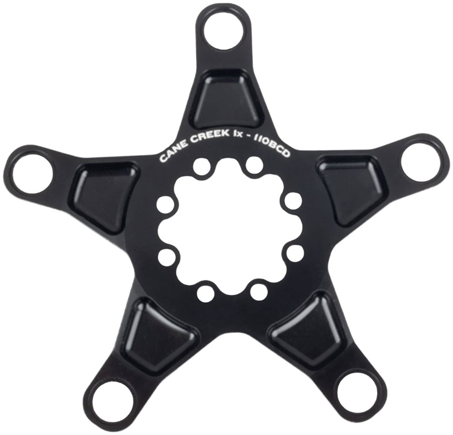 Cane Creek eeWings Chainring Spider - 5-Bolt, 110 BCD, 1x only, 8-Bolt Mount Type, Black