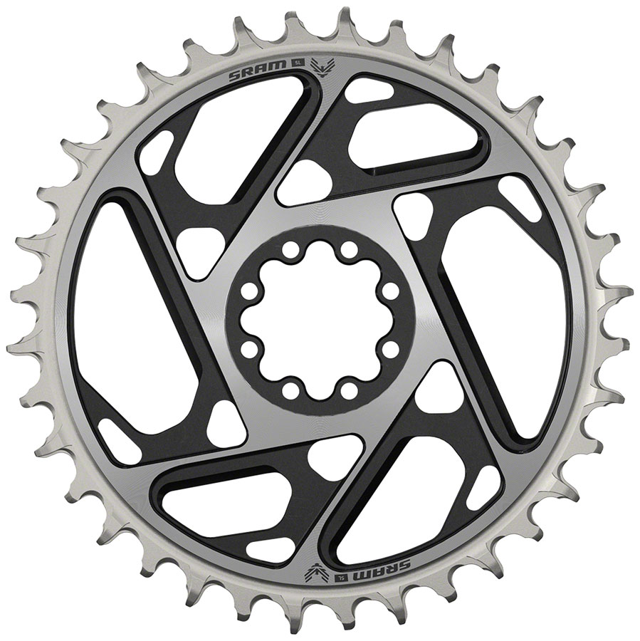 SRAM XX SL Eagle T-Type Direct Mount Chainring - 36t, 12-Speed, 8-Bolt Direct Mount, 0mm Offset, Aluminum, Black/Silver, D1