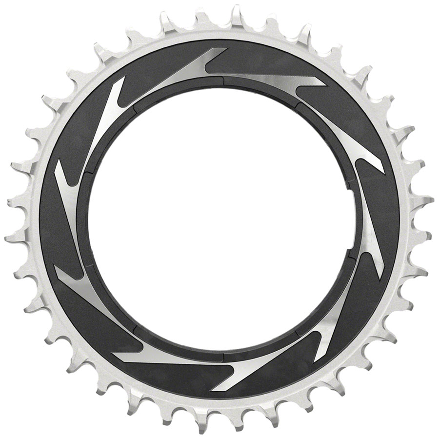 SRAM XX SL Eagle T-Type Thread Mount Chainring - 36t, 12-Speed, Thread Mount  (For XX SL PM Spider), 0mm Offset, Aluminum, Black/Silver