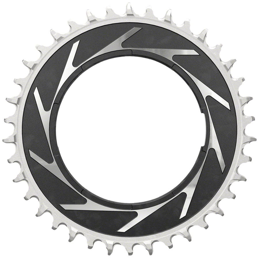 SRAM XX SL Eagle T-Type Thread Mount Chainring - 38t, 12-Speed, Thread Mount  (For XX SL PM Spider), 0mm Offset, Aluminum, Black/Silver