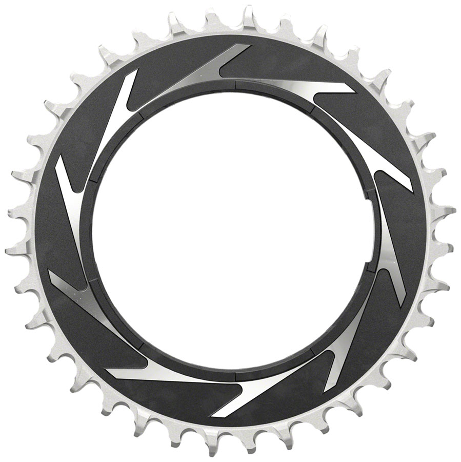 SRAM XX SL Eagle T-Type Thread Mount Chainring - 36t, 12-Speed, Thread Mount  (For XX SL PM Spider), 3mm Offset, Aluminum, Black/Silver