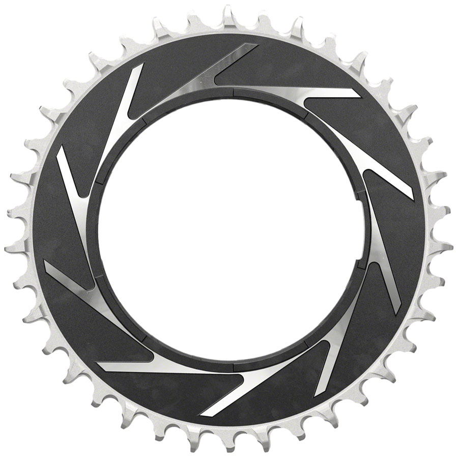 SRAM XX SL Eagle T-Type Thread Mount Chainring - 38t, 12-Speed, Thread Mount  (For XX SL PM Spider), 3mm Offset, Aluminum, Black/Silver