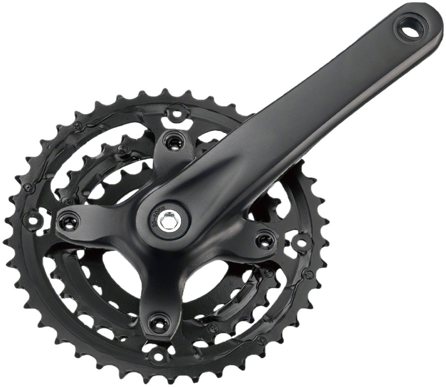 Samox AF29 Crankset - 175mm, 9-Speed, 48/36/26t, 104/Riveted BCD, JIS Square Taper Spindle Interface, Spindle Bolts Sold Separate, Black