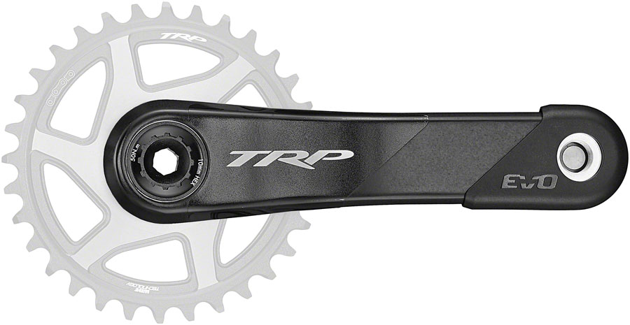 TRP CK-9050 EVO Crankset - 170mm, 12-Speed, For 68/73mm Frame BB, DM CINCH Chainring Interface, 30mm Spindle, Carbon, Black/Silver