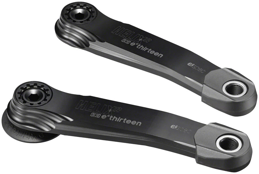 e*thirteen Helix Race Alloy e*spec Crank Arm Set - for Specialized M30 SL1.1, 14mm Offset, 165mm, with Self Extractor, Black