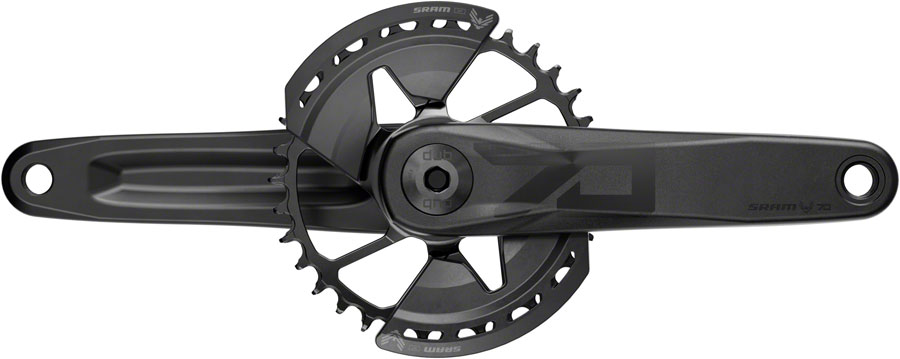 SRAM Eagle 70 T-Type Wide Crankset - 175mm, 12-Speed, 32t Chainring, Direct Mount, 2-Guards, DUB Spindle Interface, Black