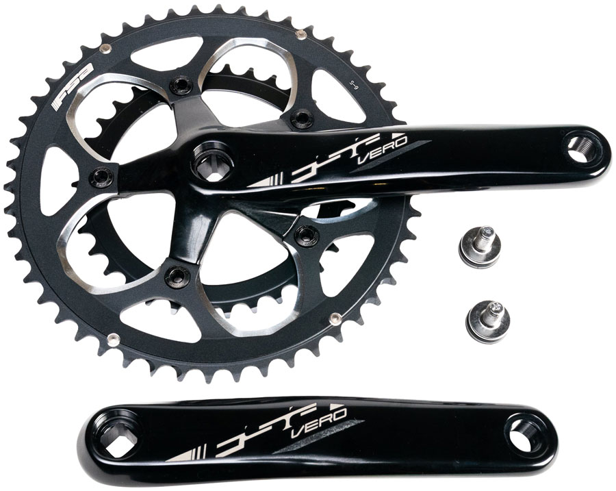 Full Speed Ahead Vero Compact Crankset - 175mm, 9-Speed, 50/34t, 5-Bolt 110 BCD, Square Taper JIS Spindle Interface, Black