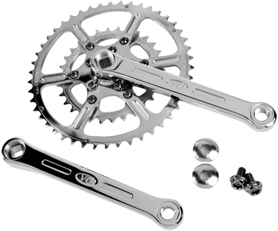 Velo Orange Grand Cru 50.4 BCD Crankset - 175mm, 5-10-Speed, 46/30t, 50.4 BCD, Square Taper JIS Spindle Interface, Polished Stainless