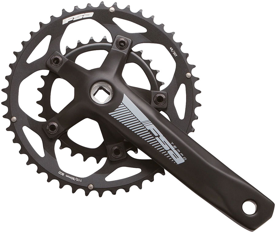 FSA Tempo Crankset, 50/34T, 165mm, JIS, N10