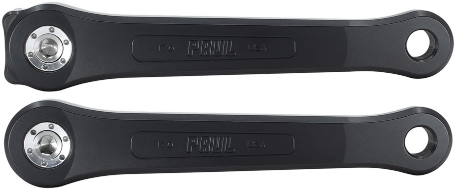 Paul Component Engineering 100% Pure Paul Crankset - 175mm, Square Taper JIS Spindle Interface, 3-Bolt Type Chainring Mount, Black