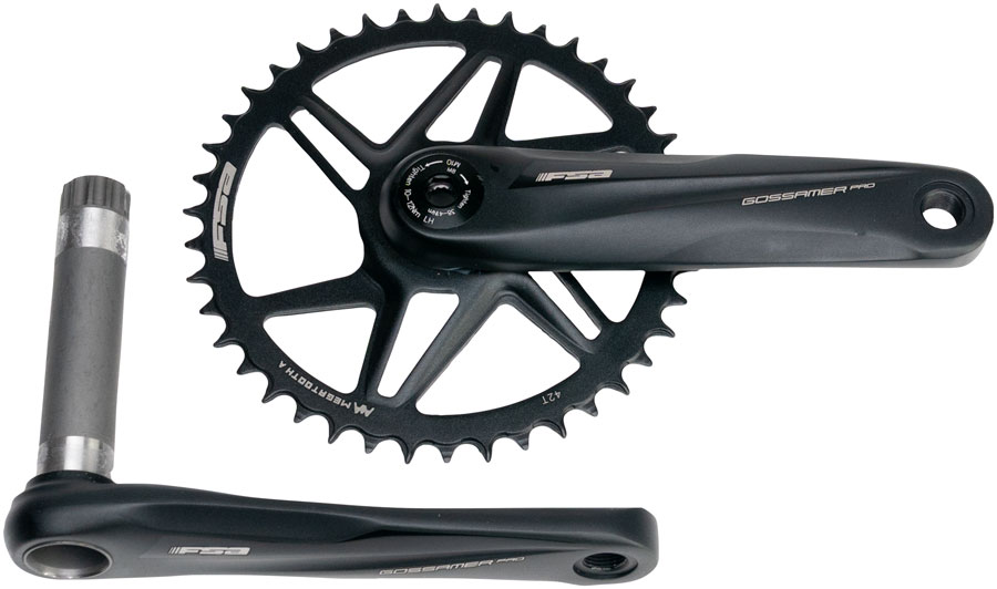 Full Speed Ahead Gossamer Pro AGX+ 1x Crankset - 165mm, 11-Speed, 42t, Direct Mount, MegoExo Spindle, Black