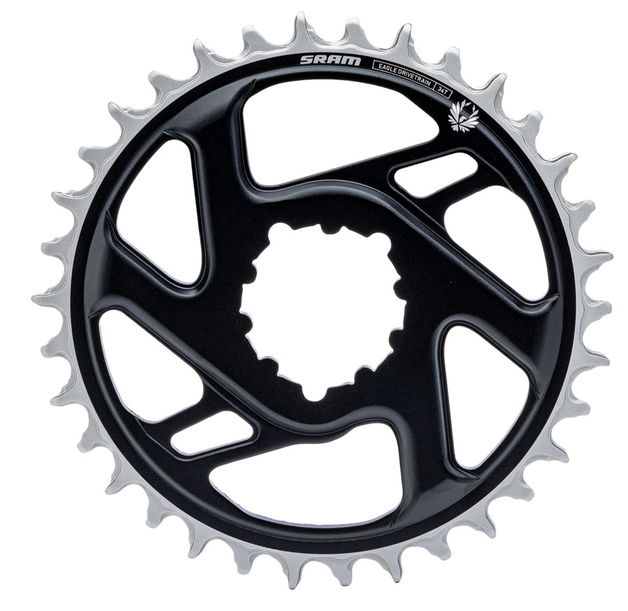 SRAM X-Sync 2 Eagle Direct Mount Chainring - 34t, 12-Speed, 3-Bolt Direct Mount, -4mm Offset, Aluminum, Black