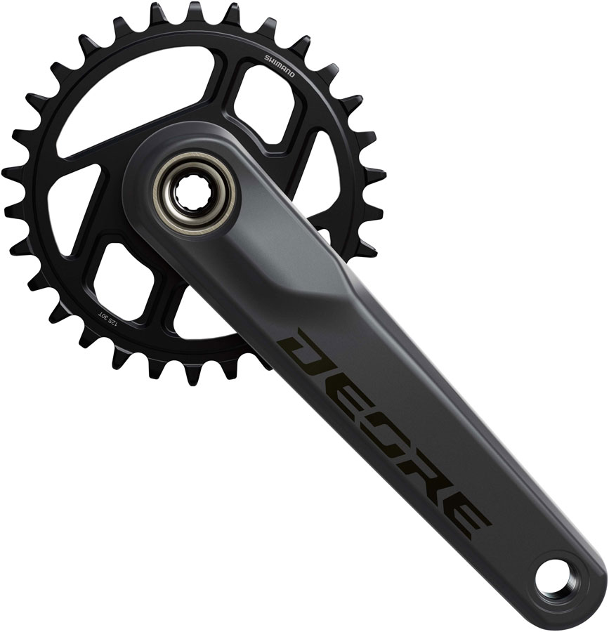 Shimano Deore FC-M6200 Crankset - 175mm, 12-Speed, 30t, 55mm Chainline, Dark Gray/Black