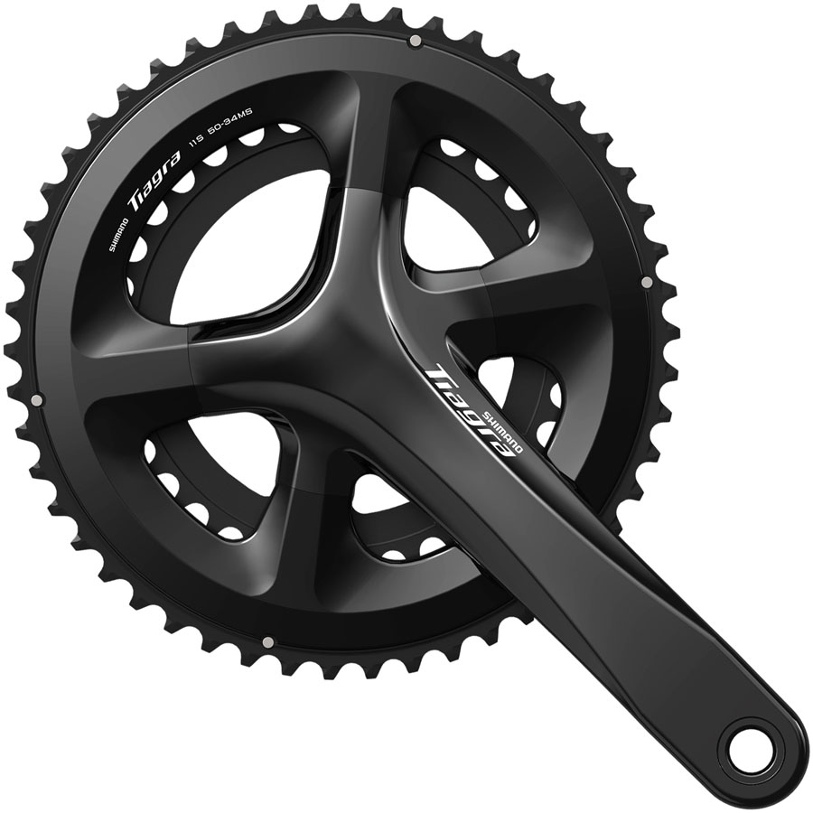 Shimano Tiagra FC-R4000 Crankset - 175mm, 11-Speed, 50/34t, 110Asymmetric BCD, Black