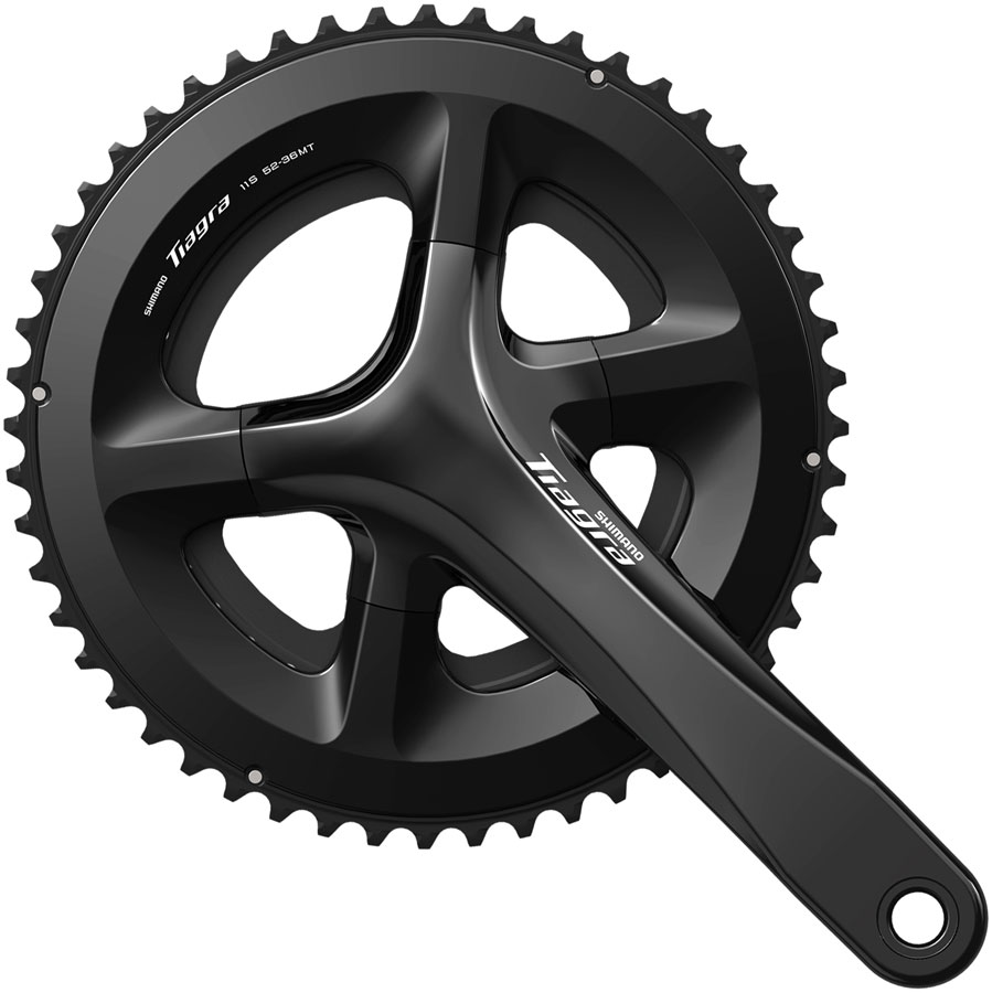 Shimano Tiagra FC-R4000 Crankset - 165mm, 11-Speed, 52/36t, 110Asymmetric BCD, Black