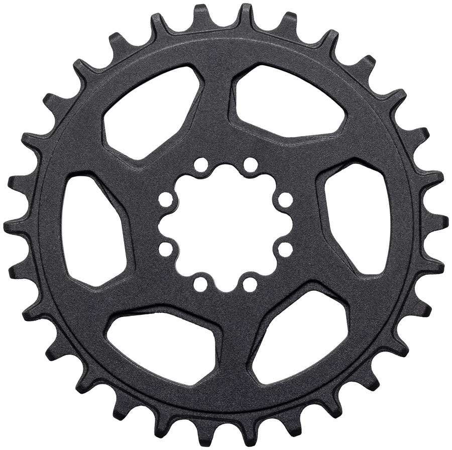 Samox Gold Direct Mount Chainring - 30t, 8-Bolt, 3mm Offset, Aluminum, Sandblast Anodized Black