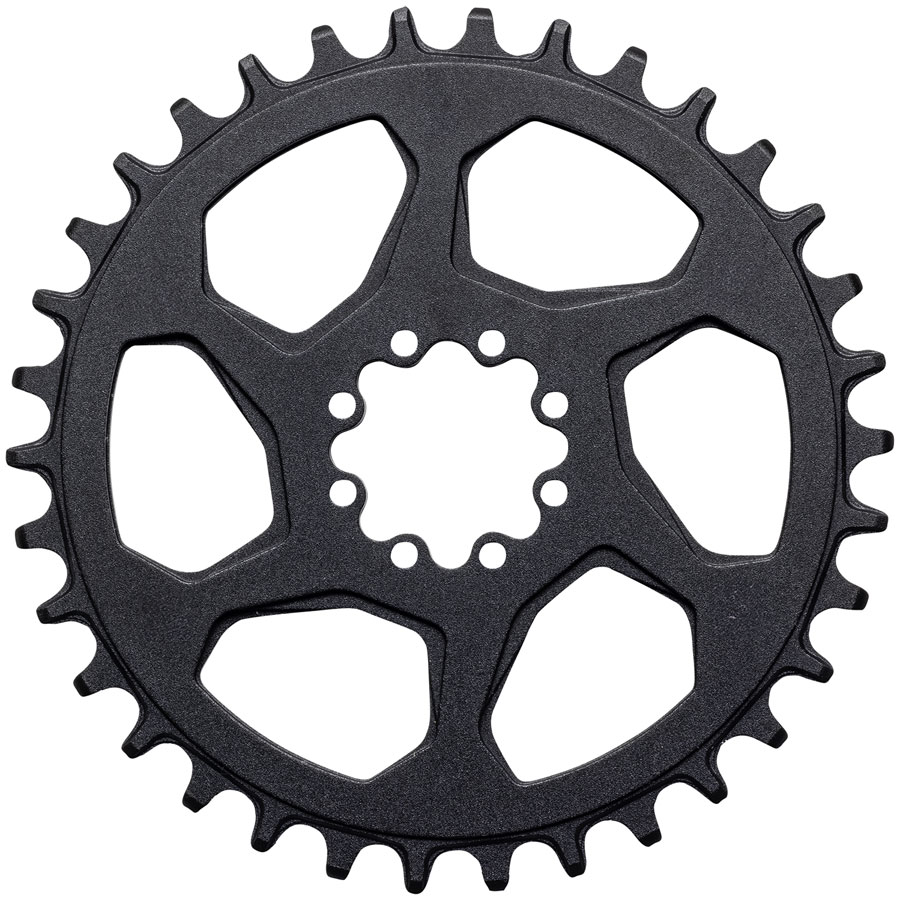 Samox Gold Direct Mount Chainring - 34t, 8-Bolt, 3mm Offset, Aluminum, Sandblast Anodized Black