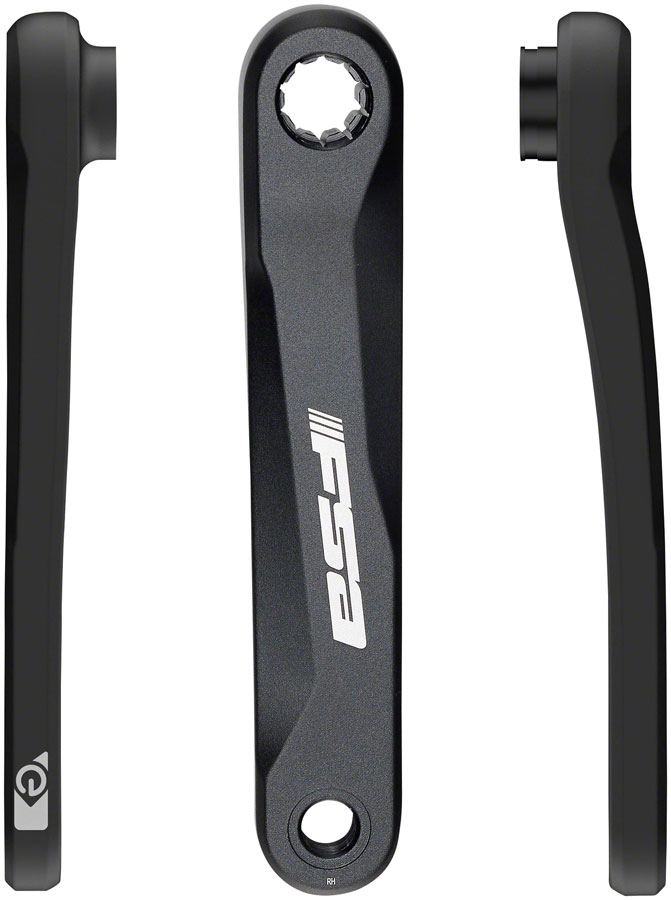 Full Speed Ahead CK-320 Ebike Crank Arm Set - ISIS 165mm, without bolts, Black