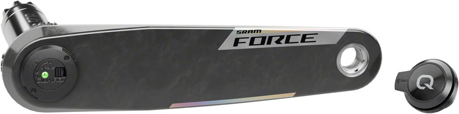 SRAM Force AXS Left Crank Arm and Power Meter Spindle Assembly - 160mm, 12/13-Speed, DUB PM Spindle, Carbon, E1