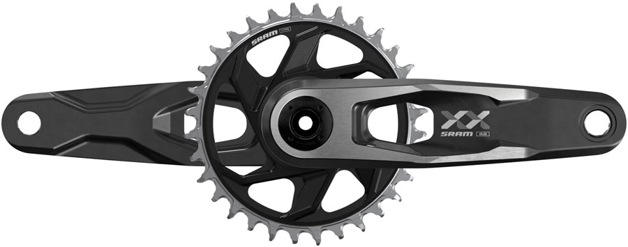 SRAM XX Downhill T-Type Crankset - 150mm, 7-Speed, 34t 6mm Offset Chainring, Direct Mount, 56.5mm Chainline, DUB DH Spindle, Black