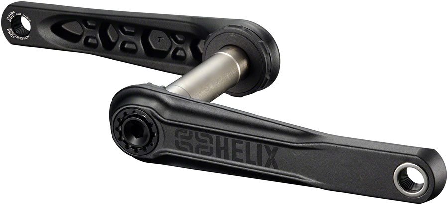 e*thirteen Helix Core Crankset - 175mm, 73mm, 24mm Spindle with e*thirteen P3 Connect Interface, Black