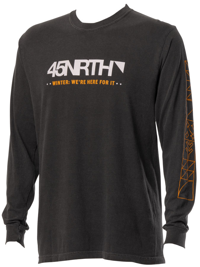 45NRTH Winter We're Here For It Long Sleeve T-Shirt - Unisex, Grey, Medium
