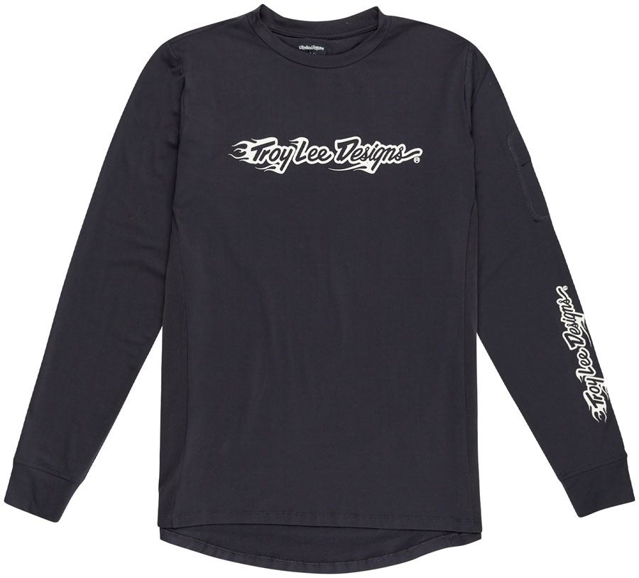 Troy Lee Designs Ruckus Long Sleeve Ride Tee – Burn Out Carbon, Large
