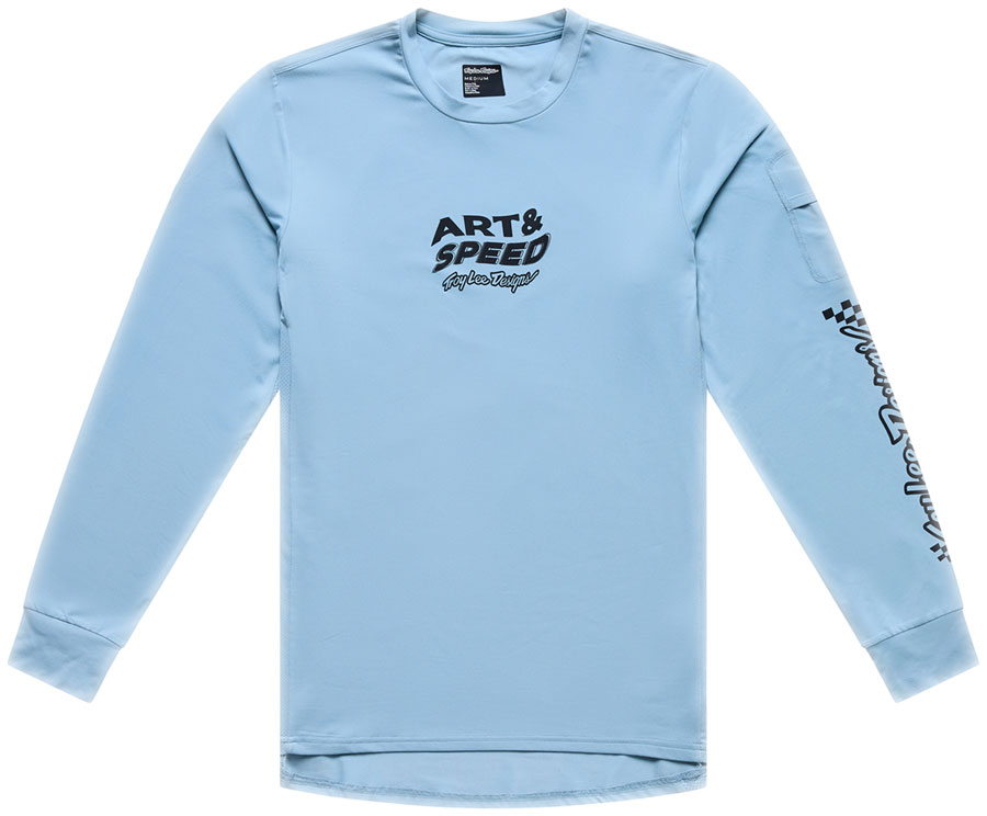 Troy Lee Designs Ruckus Long Sleeve Ride Tee – Waves Dawn Blue, X-Large