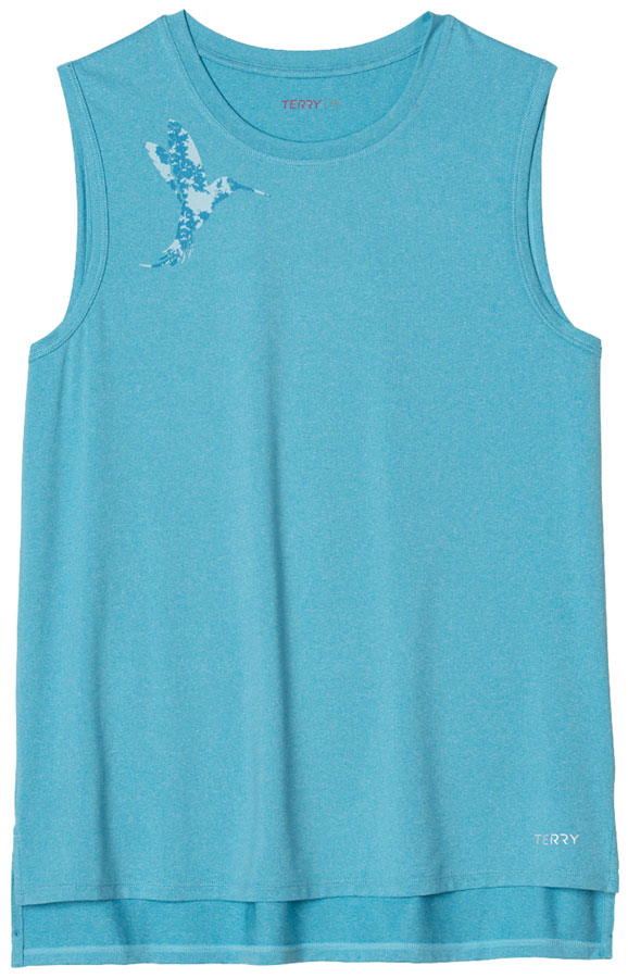 Terry Tech Tank - Horizon Blue Hummingbird, Large