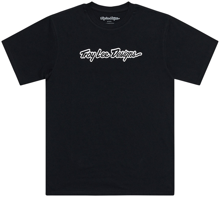 Troy Lee Signature Short Sleeve Tee - Black, X - Large