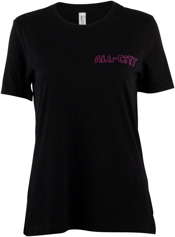 All-City Night Claw Women's T-Shirt - Black, Blue/ Green, Magenta, Large