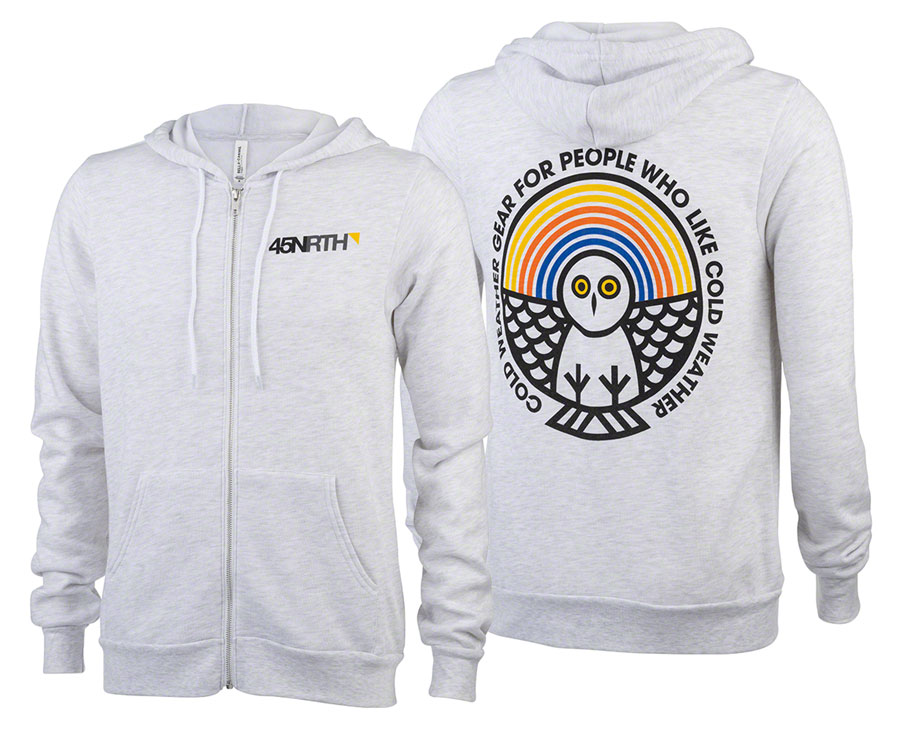45NRTH Winter Wonder Zip Up Hoodie - Unisex, Ash, Small