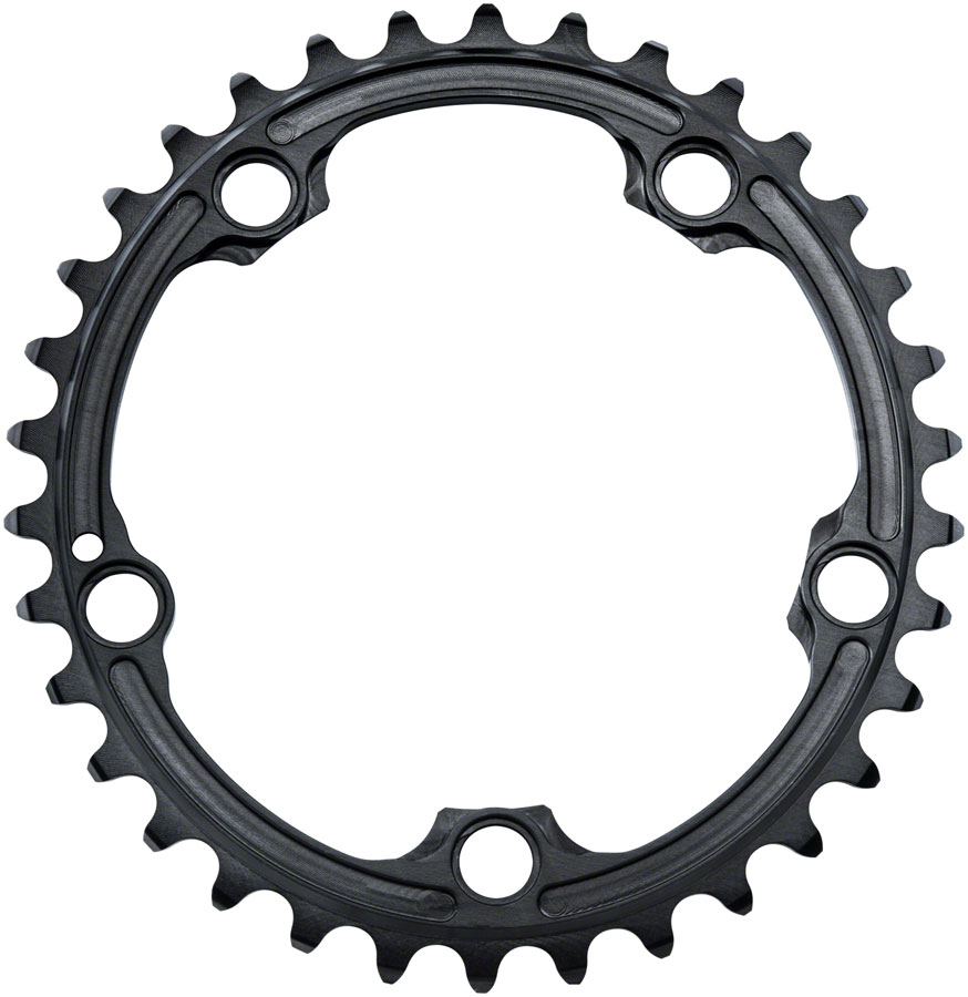 absoluteBLACK Premium Oval 110 BCD Road Inner Chainring for SRAM - 36t, 110 BCD, 5-Bolt, Black
